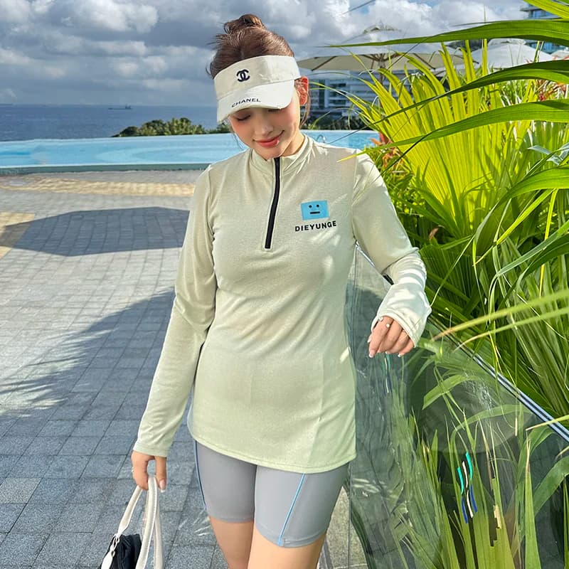 Costumi da bagno Rash Guard da donna 3 pezzi Plus Size costumi da bagno a maniche lunghe sport Rash Surf Shirt Rash Vest costumi da bagno da donna