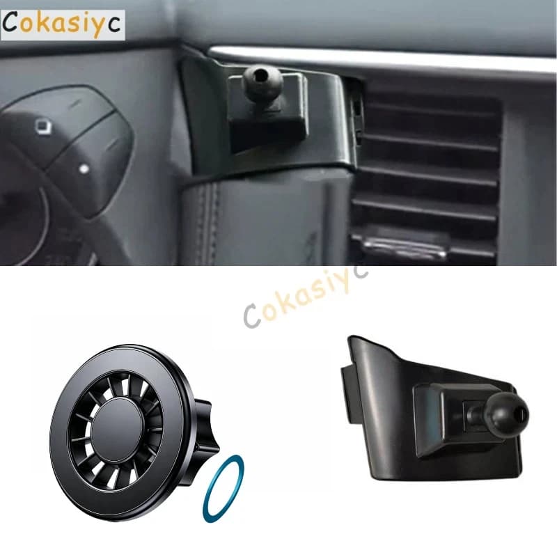 1Set ABS Plastic Material For 2012-2021 Nissan patrol Y62 Special Car Magnetic Phone Holder Fixed Bracket Stand Mobile