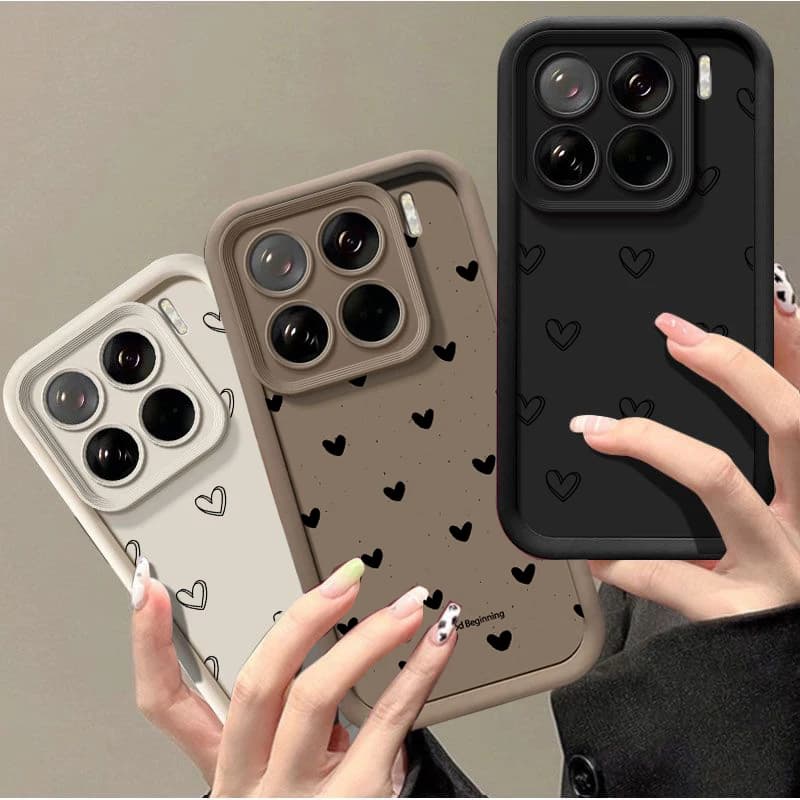 Custodia Minimalista Love Heat Opaca per Xiaomi 15T Pro 14T POCO X7 X3 X5 X6 F5 F3 X5 F7 M7 M3 M6 Pro F8 15 Ultra 5G in Silicone