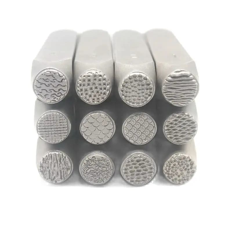 1 Piece Metal Design Stamps Jewelry Punch Stamping Tool for Vintage Ring Bracelet Making Silver DIY Hanmade Craft Carving