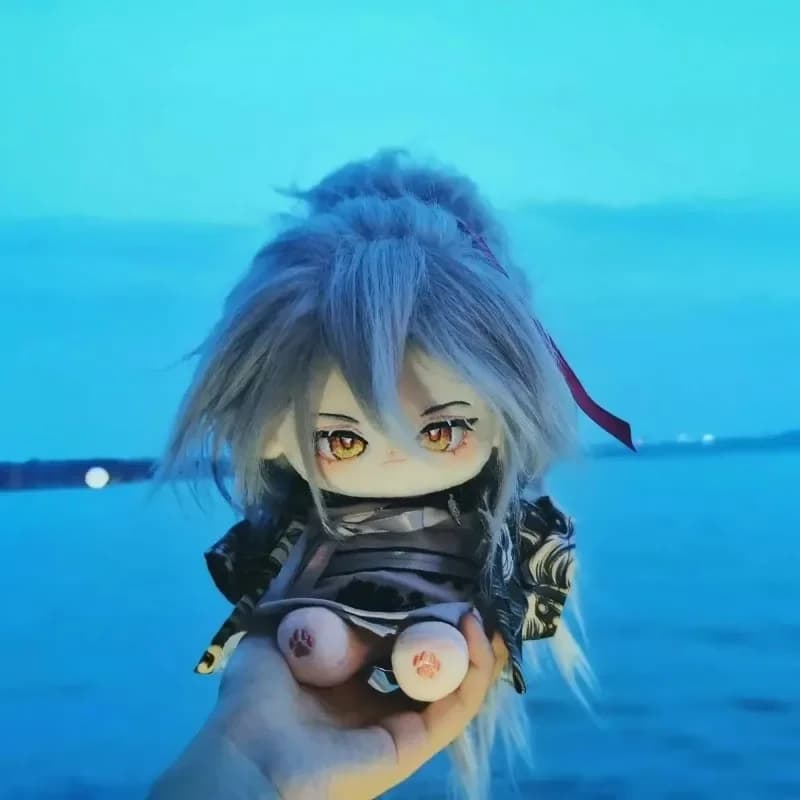 20 cm Anime Honkai: Star Rail Jing Yuan Peluche Figura Cosplay Peluche Dress Up Doll Parrucca di seta ad alta temperatura Giocattoli per i fan Regali