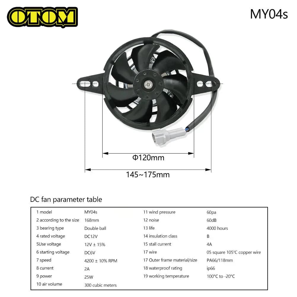 Universale Del Motociclo 4 Pollici Ventola Del Radiatore 60W DC 12V Ventola di Raffreddamento Del Radiatore di Grande Flusso Elettrico Radiatore Olio ATU UTV Per KTM EXC EXCF