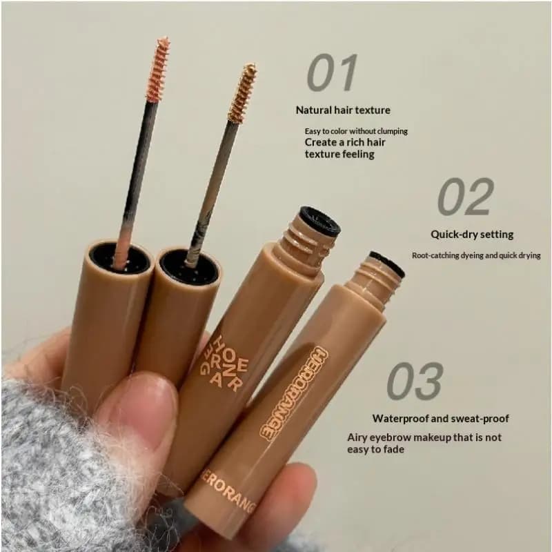 HERORANGE Long-Term Eyebrow Mascara, Sweat Resistant, 3D Eyebrow Coloring Cream, Eyebrow Moisturizing Cream, Cosmetics for Beginners