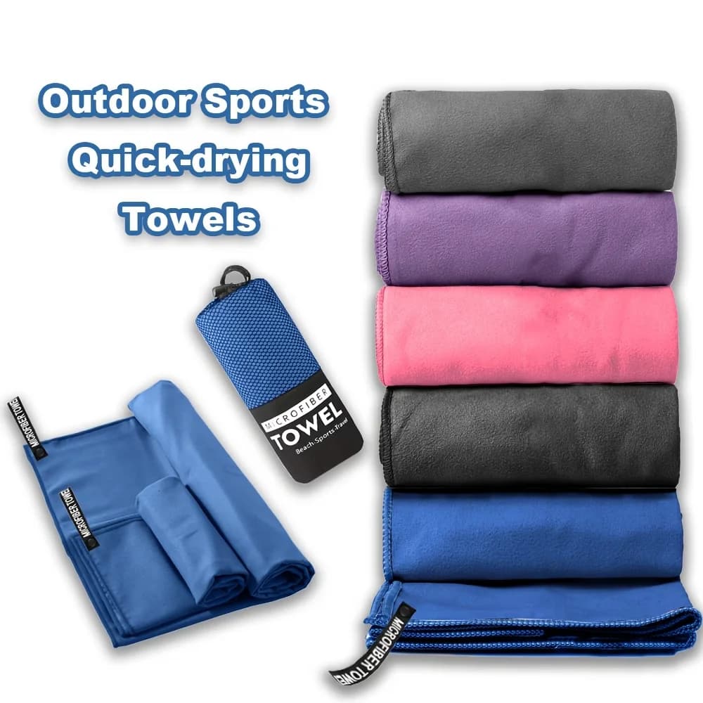 New Towel in Microfiber Sporty Drying Rapid Super Absorbent for Camping Ultra Soft Lightweight for Gym Swimming Yoga Beach