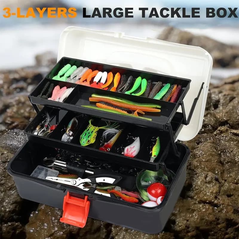 3 Level Organizer Portable and Foldable with Handle and Dividers for Artistic Supplies, Medicines and Tools