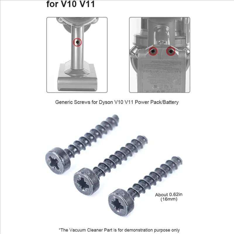 A29R Set di 18 viti per aspirapolvere Dyson Cordless V6 V7 V8 V10 V11 Alimentatore/Batteria