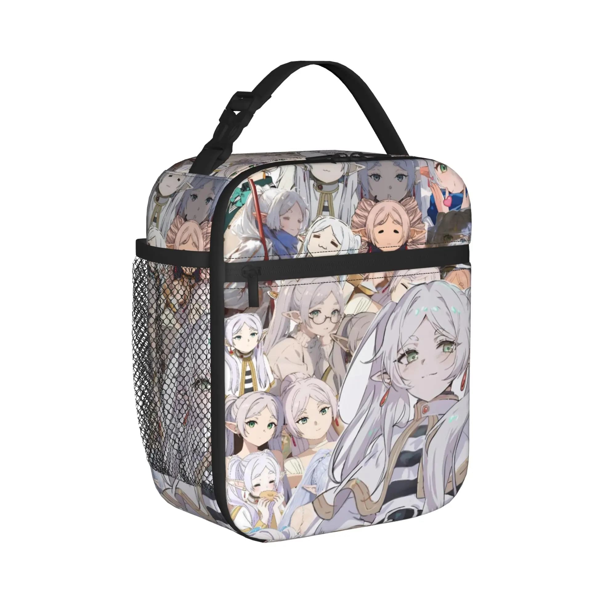 Frieren Anime Insulated Lunch Bag Thermal Bag Reusable,Lunch Container Portable Tote Lunch Box Food Handbags Work Travel