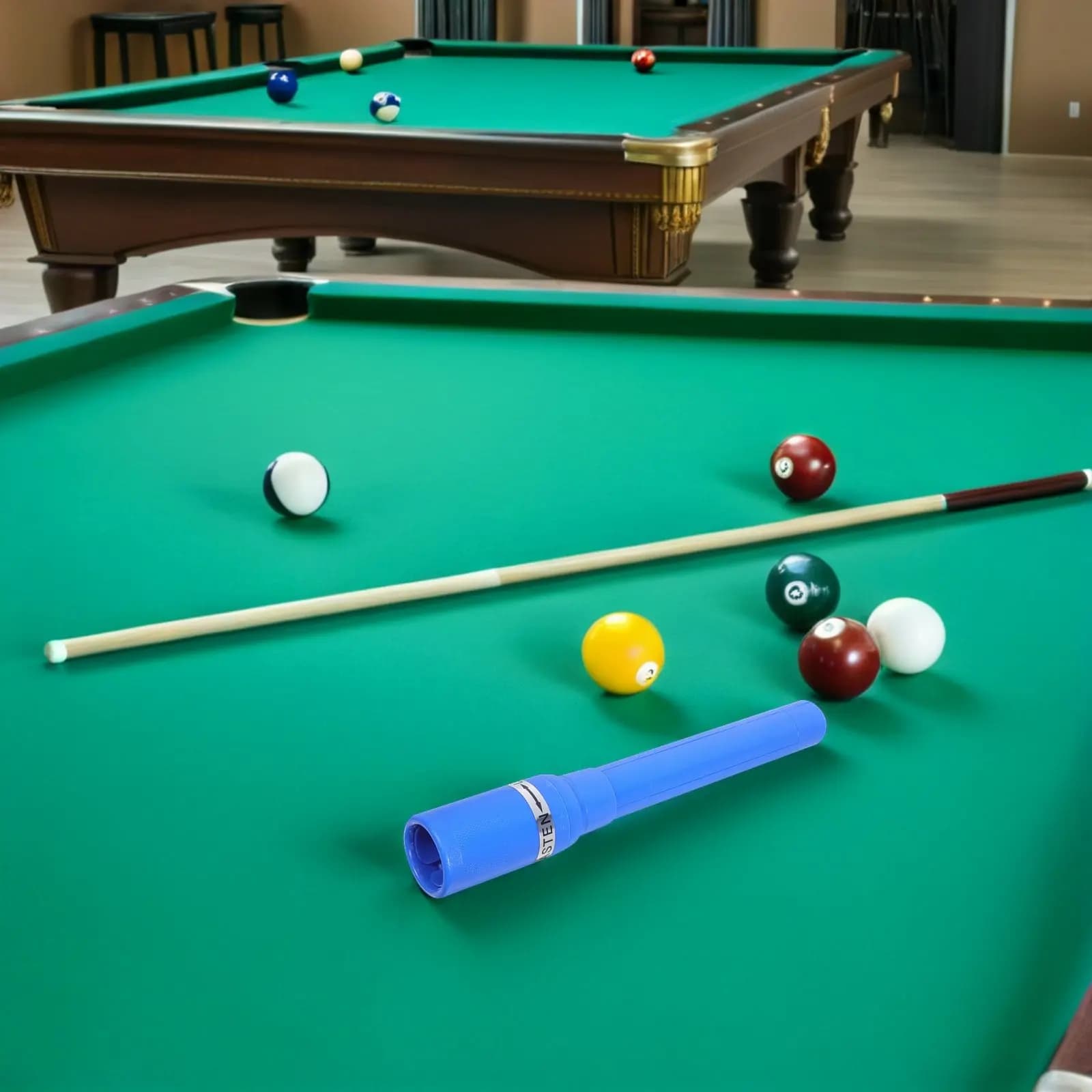 Prolunga per Stecca da Biliardo Blu in Plastica, Estensore per Stecche da Snooker, Accessori per Allenamento Biliardo 9 Palle