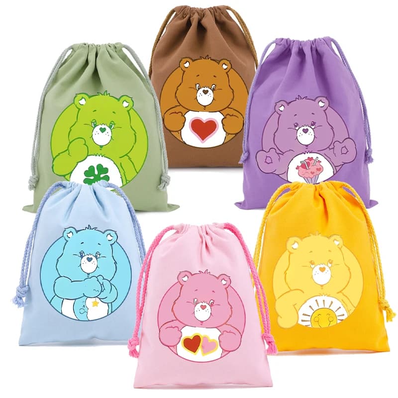 Borsa con coulisse Cute Care Bears, Nuova Borsa Portamonete per Ragazze, Organizer da Viaggio per Donne, Astuccio per Trucchi, Astuccio per Cancelleria per Bambini, Regalo