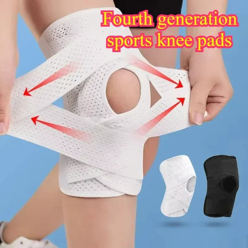 1PC Ginocchiera sportiva Quattro generazioniUomo Donna Ginocchiere elastiche pressurizzate Supporto per articolazioni Protezione per tutore fitness