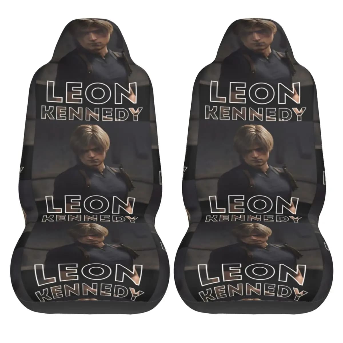 Car Seats Leon Kennedy Evil Resident 9 Requiem in Poliestere, Comodi Coprisedili Auto a Due Pezzi, Bellissimi Covers for Trucks