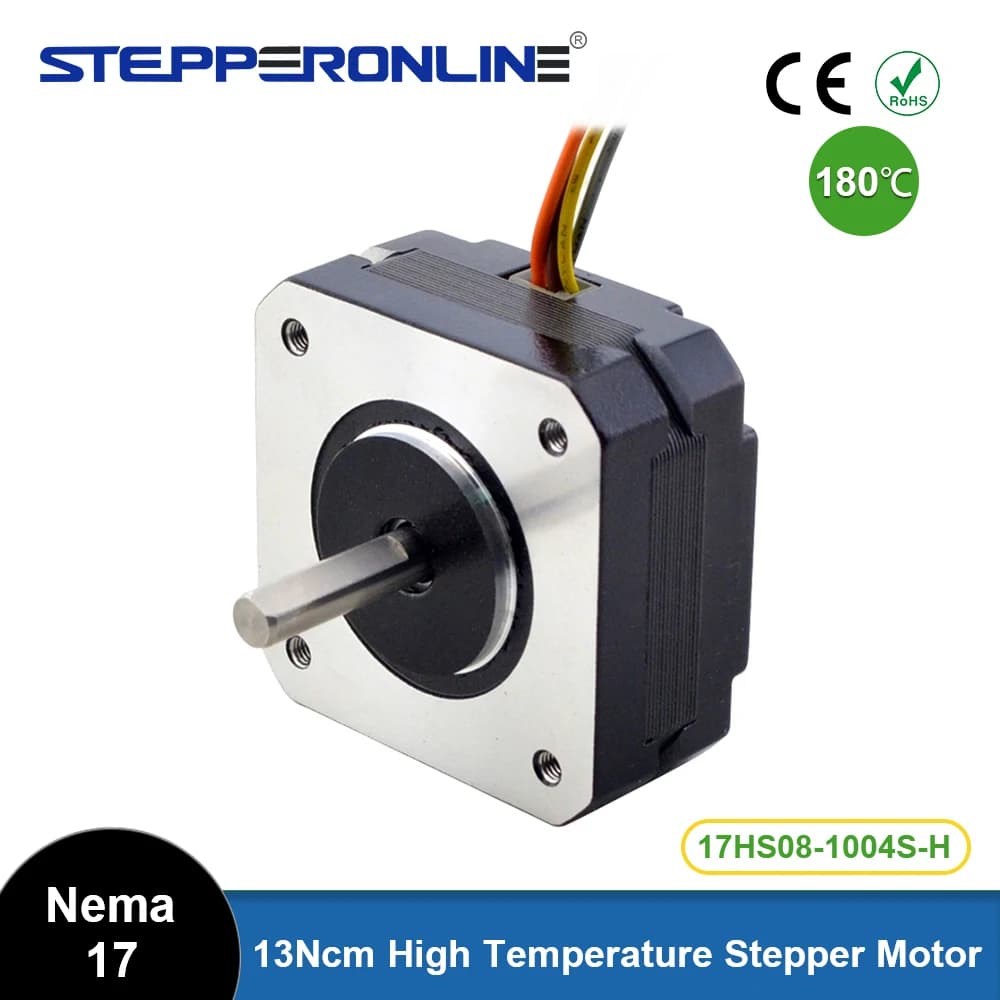 Motore passo-passo Nema 17 ad alta temperatura 16Ncm 1A isolamento motore a 4 derivazioni classe H 180 ℃ per stampante 3D estrusore CNC