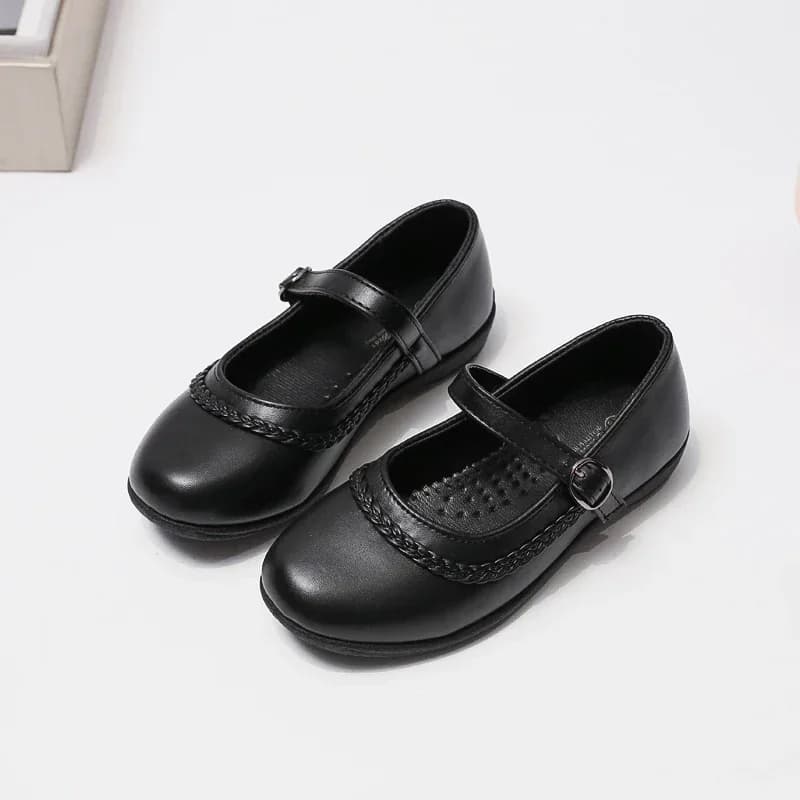 2024 Scarpe in pelle per bambini per ragazze Primavera Nuova moda Stile coreano Fondo morbido antiscivolo Scarpe da principessa chic versatili