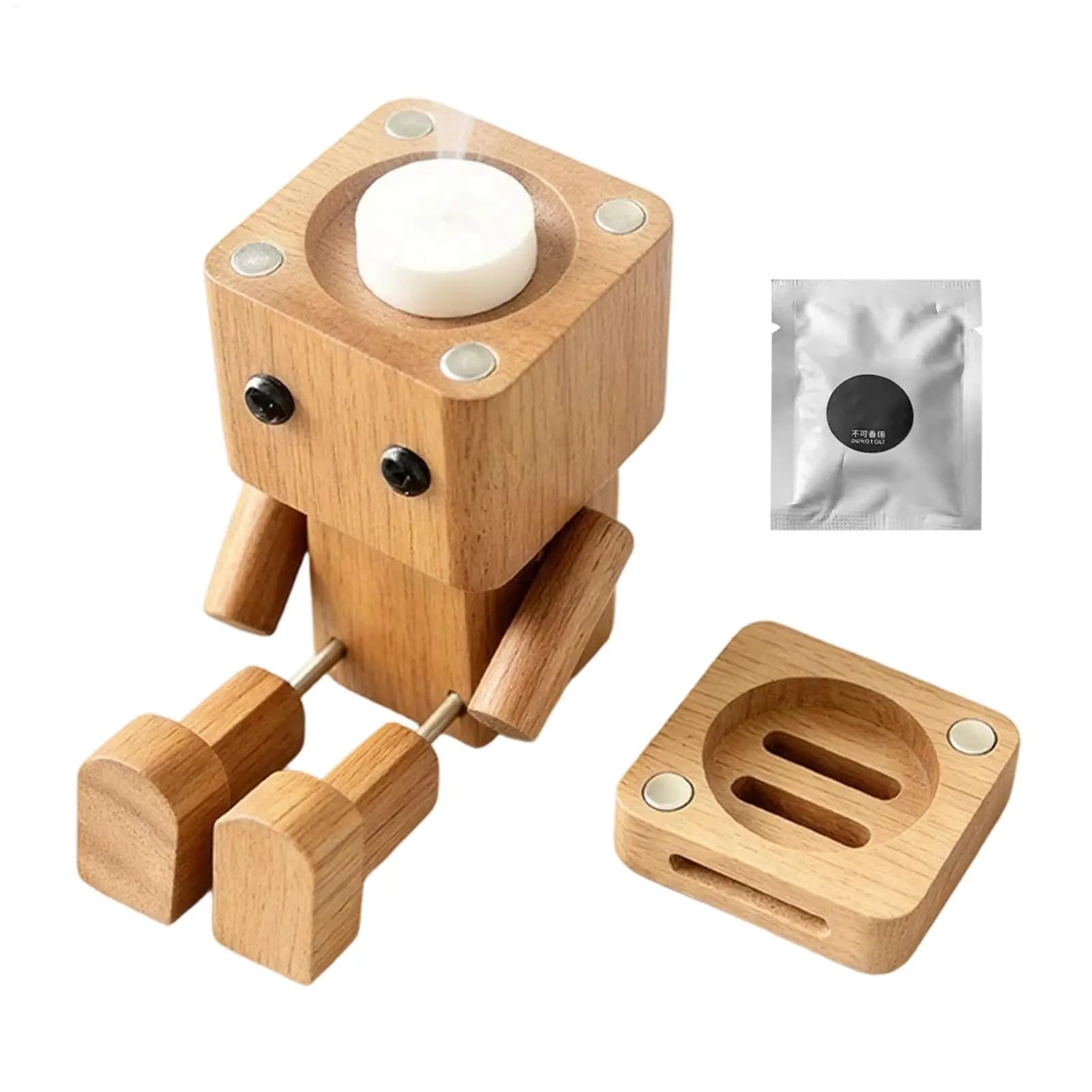 Car Air Freshener Vent Clip Wooden Scent Diffuser With Funny Leg-Shaking Man Cartoon Car Interior Perfume For Automobile Truck