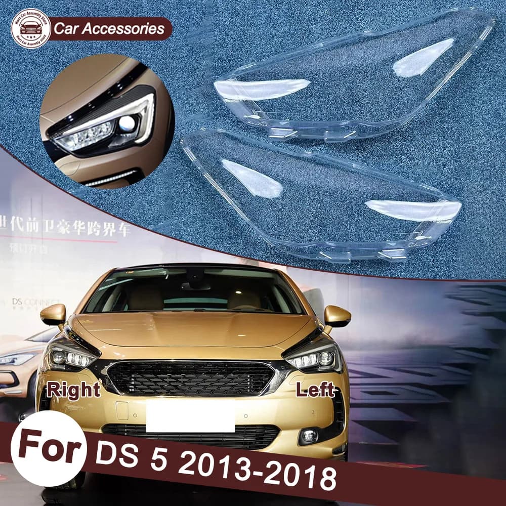 Headlight Transparent Shell Headlamp Cover Lens Plexiglass Replace The Original Lampshade For DS 2013-2018 5 (Low Configuration)