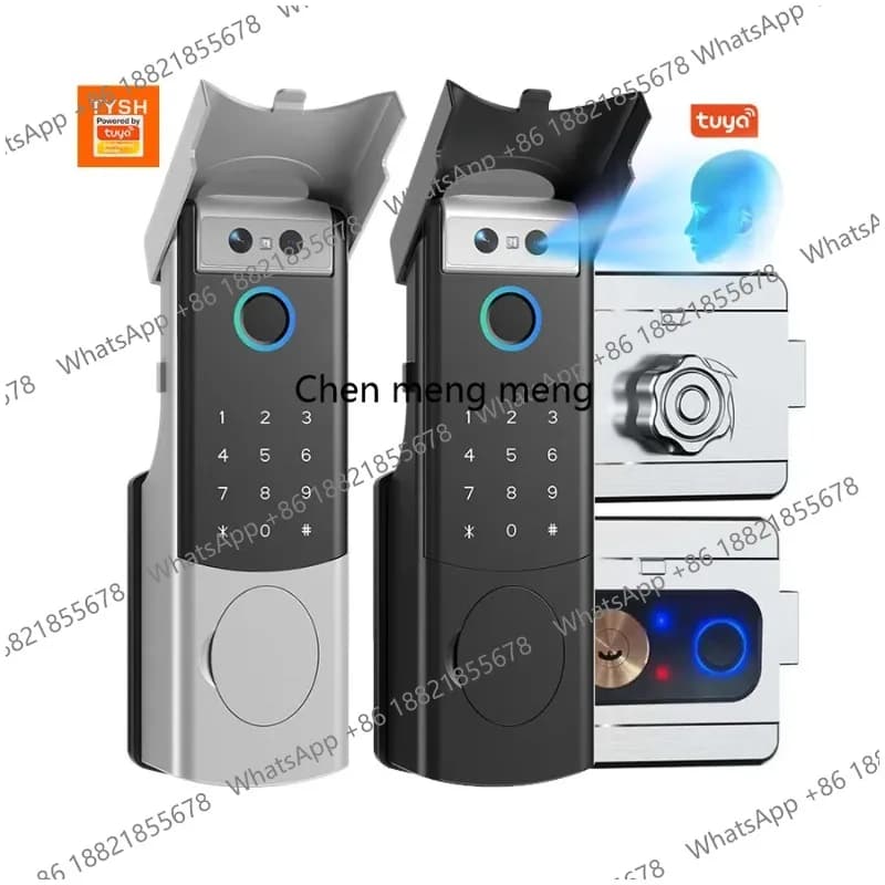 Serratura Elettronica Intelligente Impermeabile con Riconoscimento Facciale, Impronta Digitale e Sblocco Remoto Senza Chiave