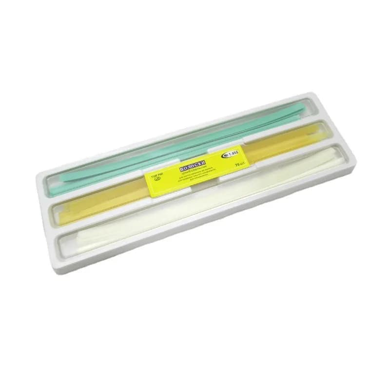 4x75 pz/scatola Dentale Poliestere Lucidatura Stick Striscia con Singolo Lato Polystrips 4 Millimetri di Larghezza Dentista Smalto Dei Denti Materiale Sbiancante
