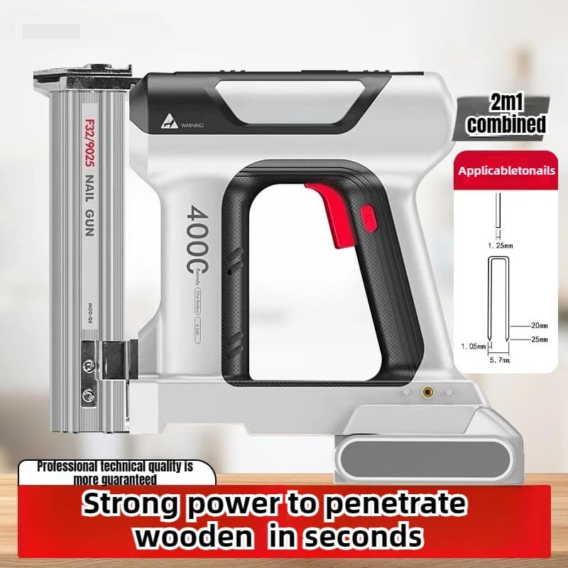 Macchina per pistola sparachiodi elettrica senza spazzole F3/1022 Graffette dritte per batteria da 18 V Cucitrice a batteria Utensili elettrici portatili fai da te per la casa