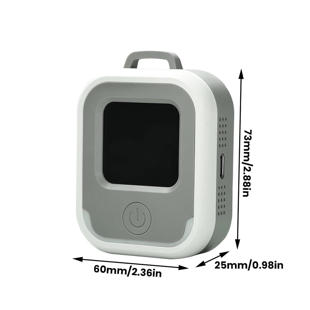 3-in-1 Carbon Monoxide Detector Temperature Humidity CO Monitor LED Display Portable Alarm for Home Travel