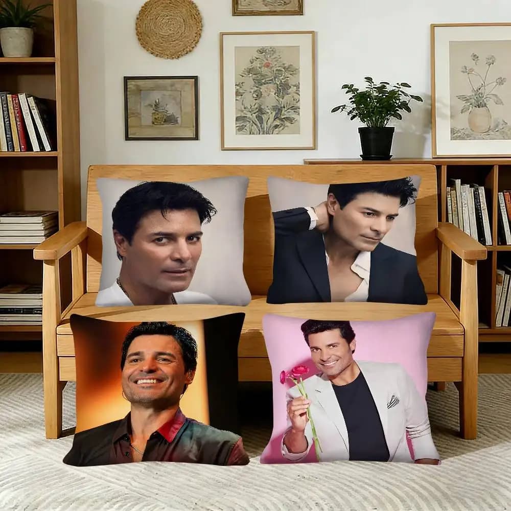 Federa per cuscino Singer Chayanne, federa quadrata alla moda per camera da letto, divano, decorazione per il tempo libero