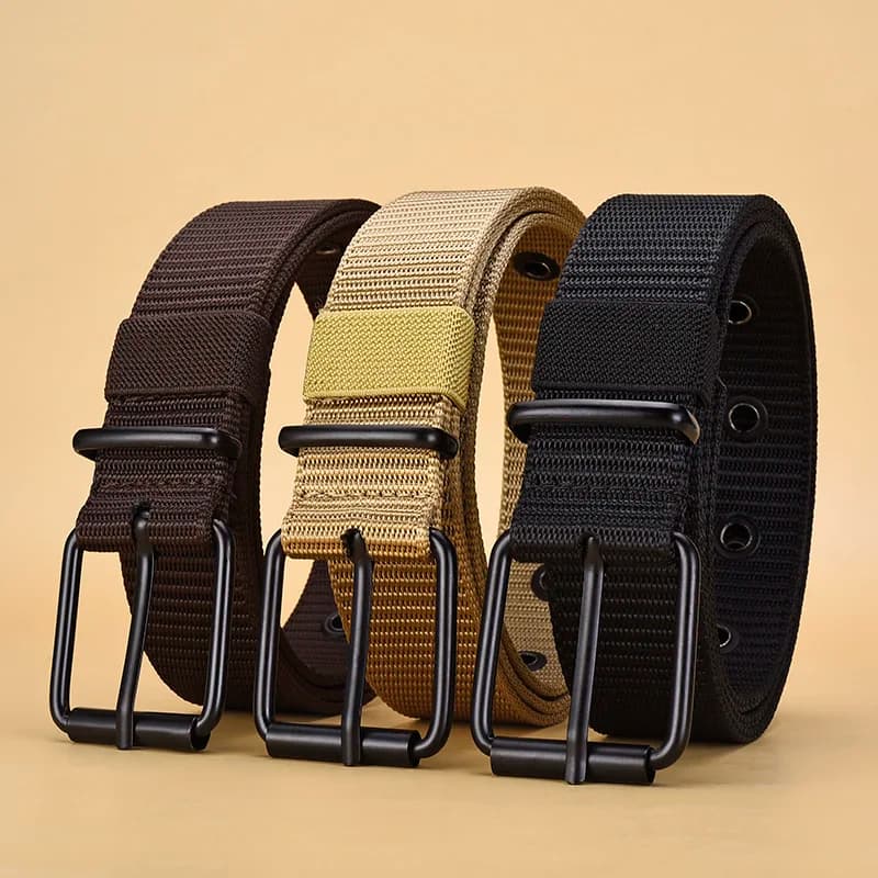 Men's Belt Nylon Belt With Ardill Buckle In Canvas Porous Belt Outdoor Sport Belt Fashionable Women's Belt Jeans For Women
