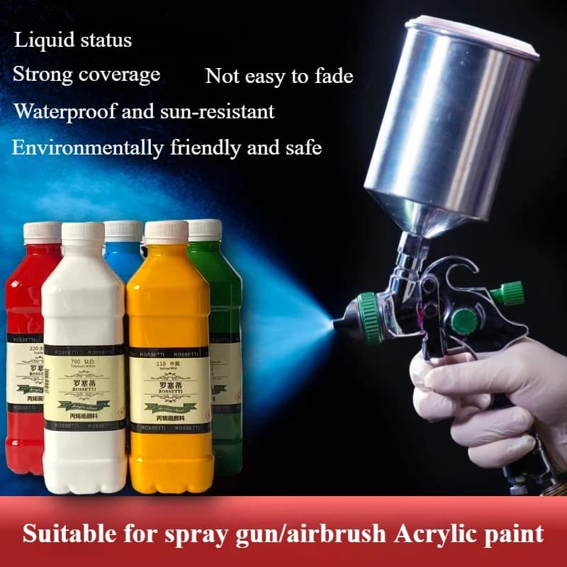 100/500ml Water-Based Acrylic Spray Paint for Foam, Cement Rockery, Tree Wall Art - Quick-Drying, Eco-Friendly, Non-Toxic