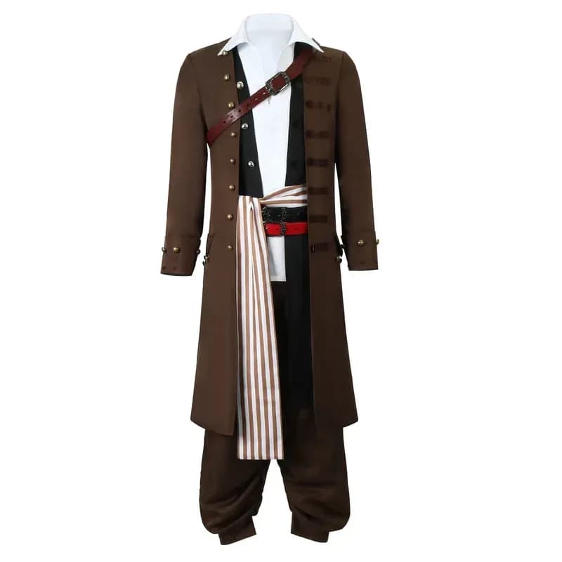 Anime Halloween Capitano Caraiboia Jack Cosplay Costume da Pirata Performancex;3,v'6.f;9,