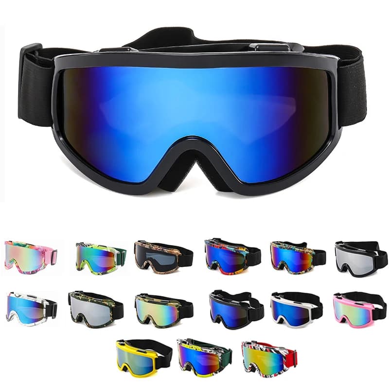 Occhiali da Sci con Montatura Grande per Esterni, Occhiali Antinebbia alla Moda per Snowboard e Sci, Occhiali Antivento per Ciclismo per Uomini e Donne