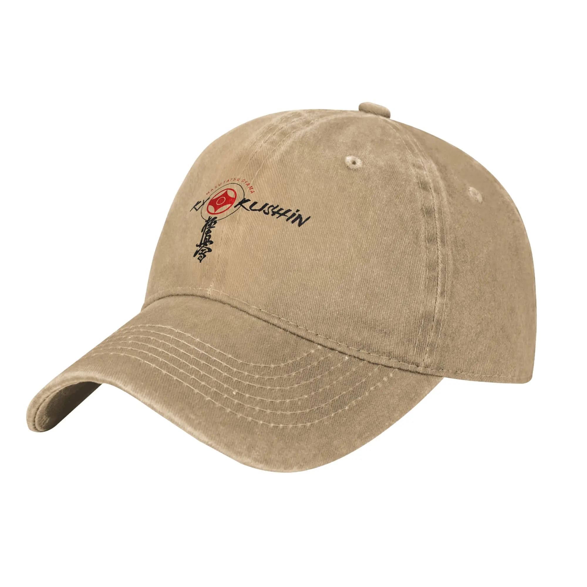 Kyokushin Karate Masutatsu Oyama Washed Baseball Cap y2k Retro Sun Trucker Hat Summer Unisex-Teens Hiking Fishing Baseball Caps