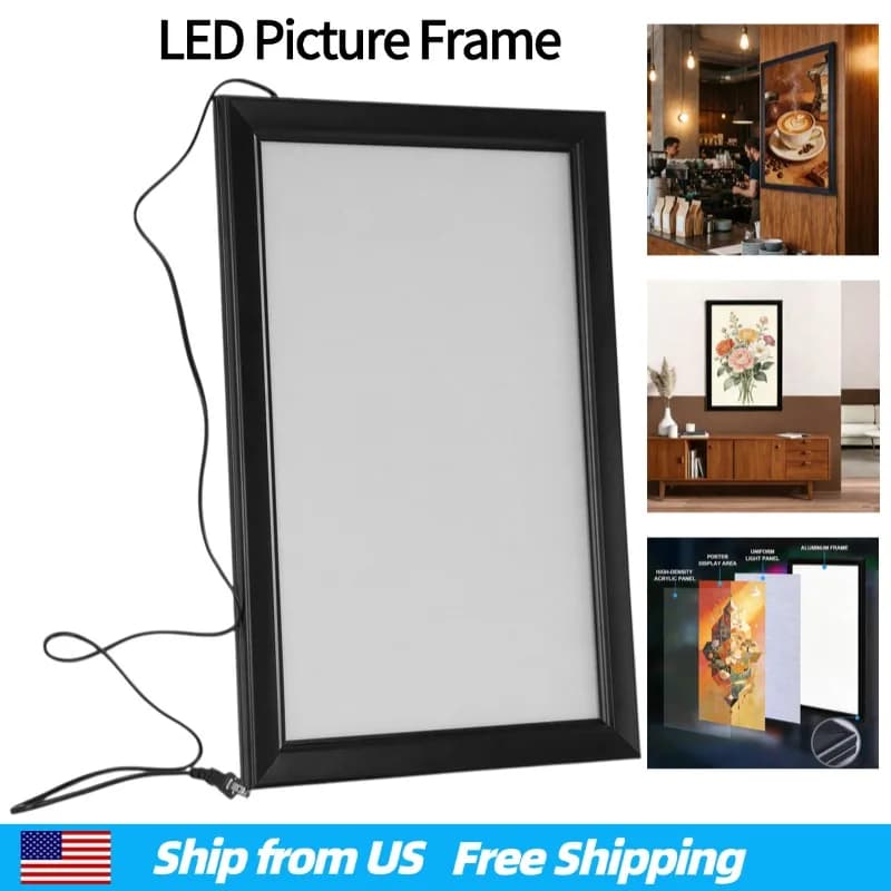Cornice Luminosa a LED per Poster Cinematografici, Quadro Luminoso da Parete, Decorazione per Soggiorno e Camera da Letto