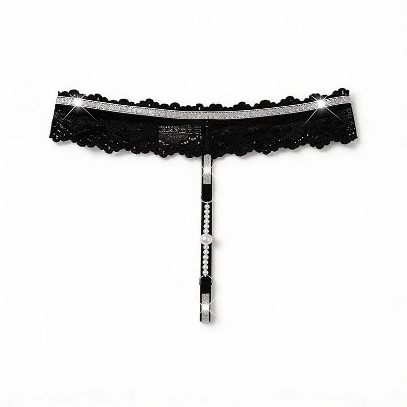 1 pezzo di perizoma da donna a vita bassa in pizzo sexy, traspirante e confortevole, elegante lingerie sexy, perizoma alla moda.