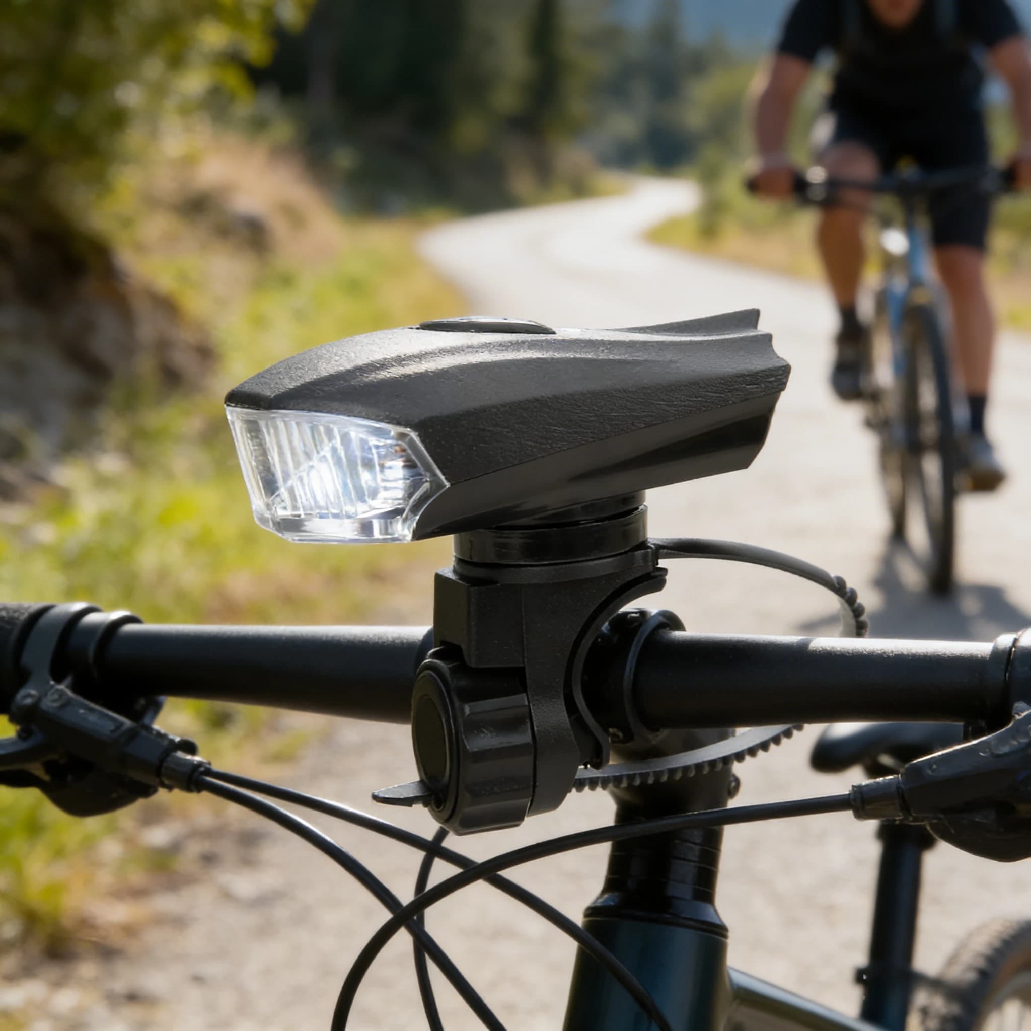 Front Bicycle Light with USB Charging - Waterproof, Resistant Light, with Intelligent Sensor for Safe Guide