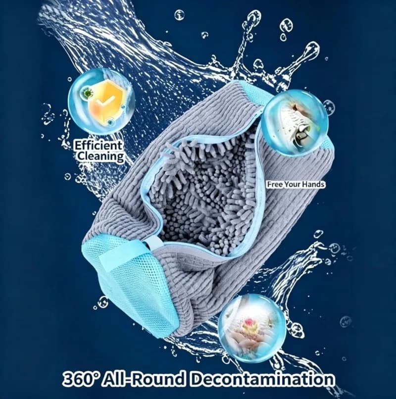 Shoe Washing Bag, Deformation‑Resistant Shoe Laundry Bag, Brake Zipper, Reusable Lazy Shoe Wash Pouch
