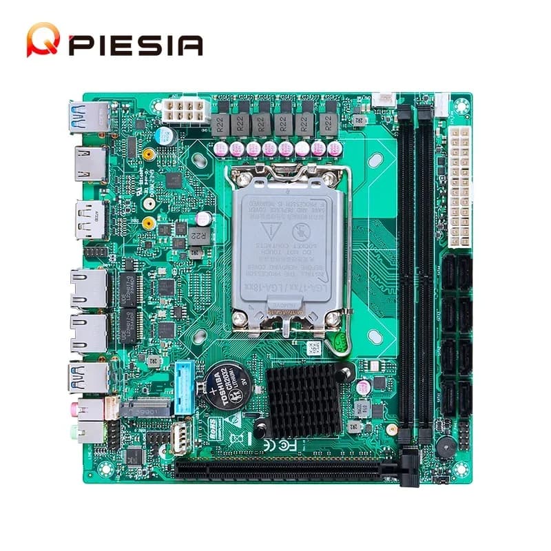 Scheda Madre NAS Piesia con 8 SATA, H670, DDR5, 3* M.2, Server X86, Scheda Madre ITX con CPU 12a Gen LGA 1700 Q670