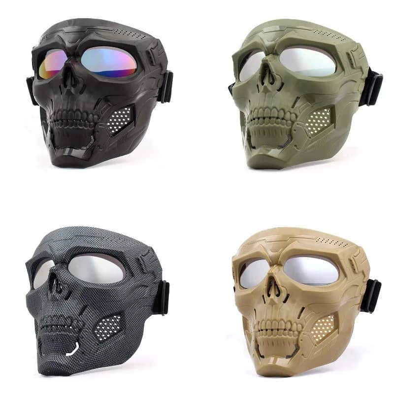 Dirt Bike Goggles Sports Riding Mask Motorcycle Personality Skeleton Riding Goggles Tactical Helmet Ski Mask