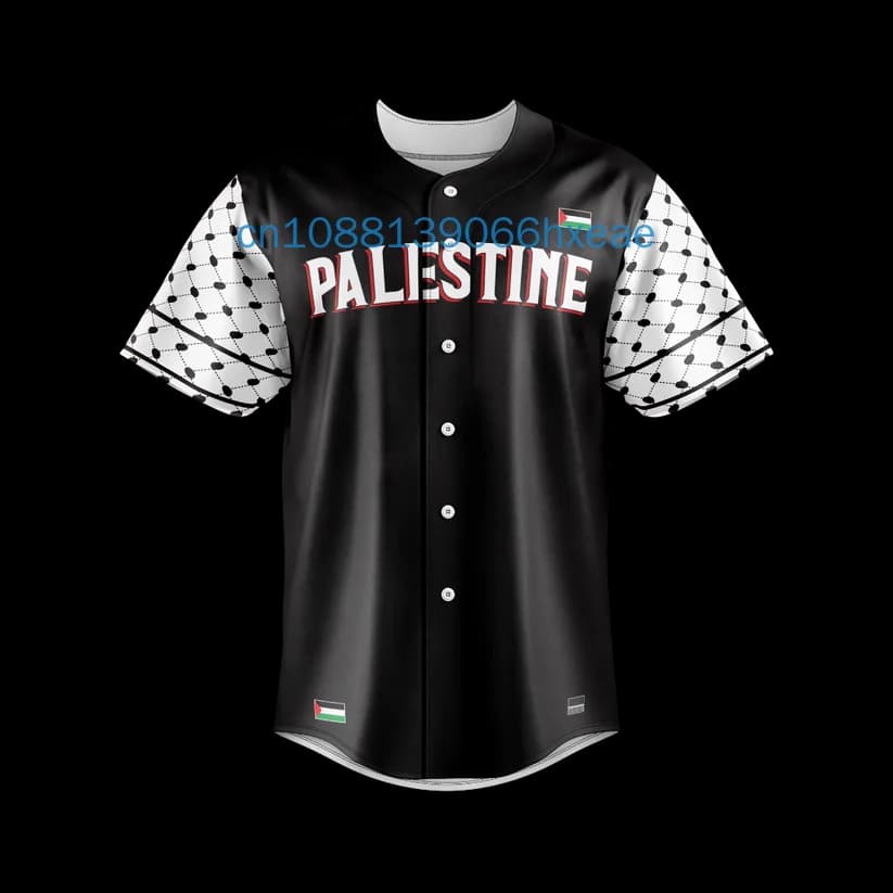 2025 Personalizza Palestina Maglia da baseball da donna da uomo Casual Maglia a maniche corte da uomo Streetwear T-shirt sportiva a maniche corte
