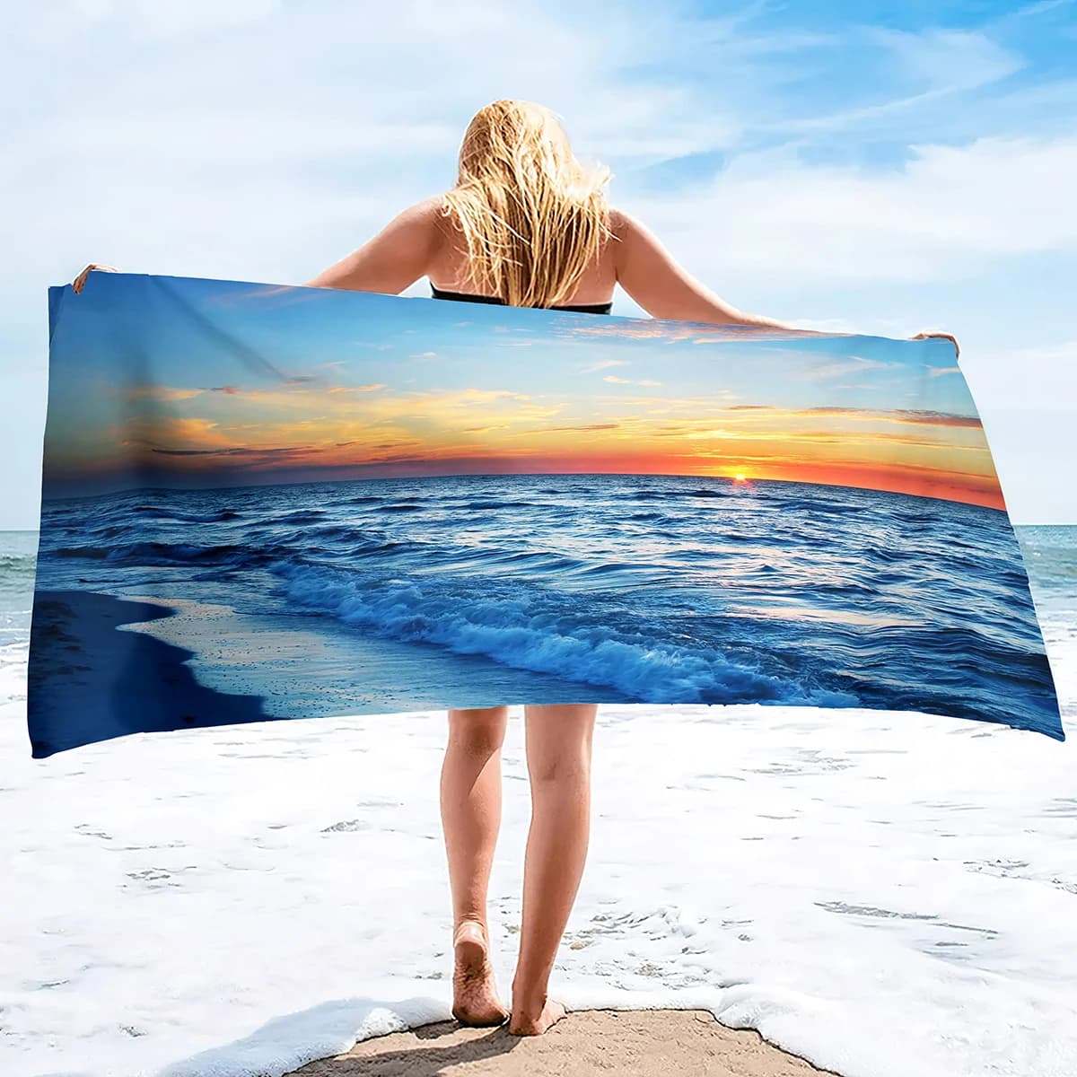 Asciugamano da spiaggia oversize per l'oceano, coperta leggera in microfibra, asciugamano senza sabbia ad asciugatura rapida, asciugamani da viaggio per il bagno del nuoto in piscina