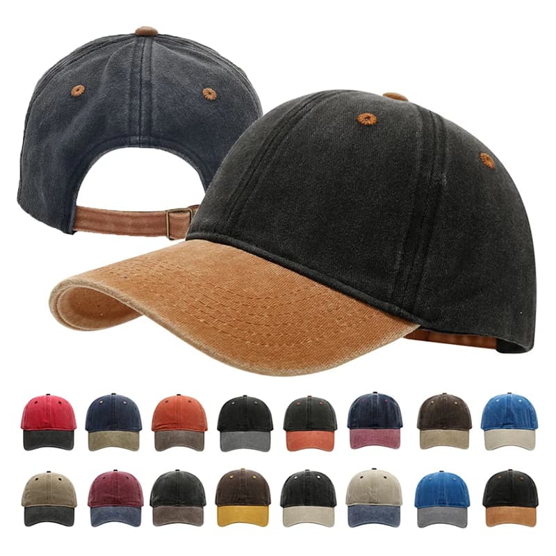 Cappellino da Baseball Vintage Lavato per Uomo e Donna, Cappelli Parasole Abbinati, Cappello Casual Snapback Hip Hop, Cappelli Morbidi Curvi Primavera Estate