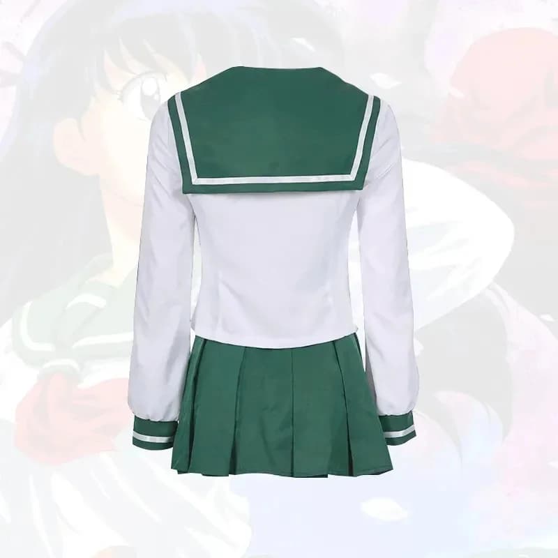 w;3'c\6,b'Anime InuYasha Kagome Higurashi Women Girls Uniform Shirt Skirt Suit Halloween Carnival Cosplay Costume A WB2c7;m/8\f;