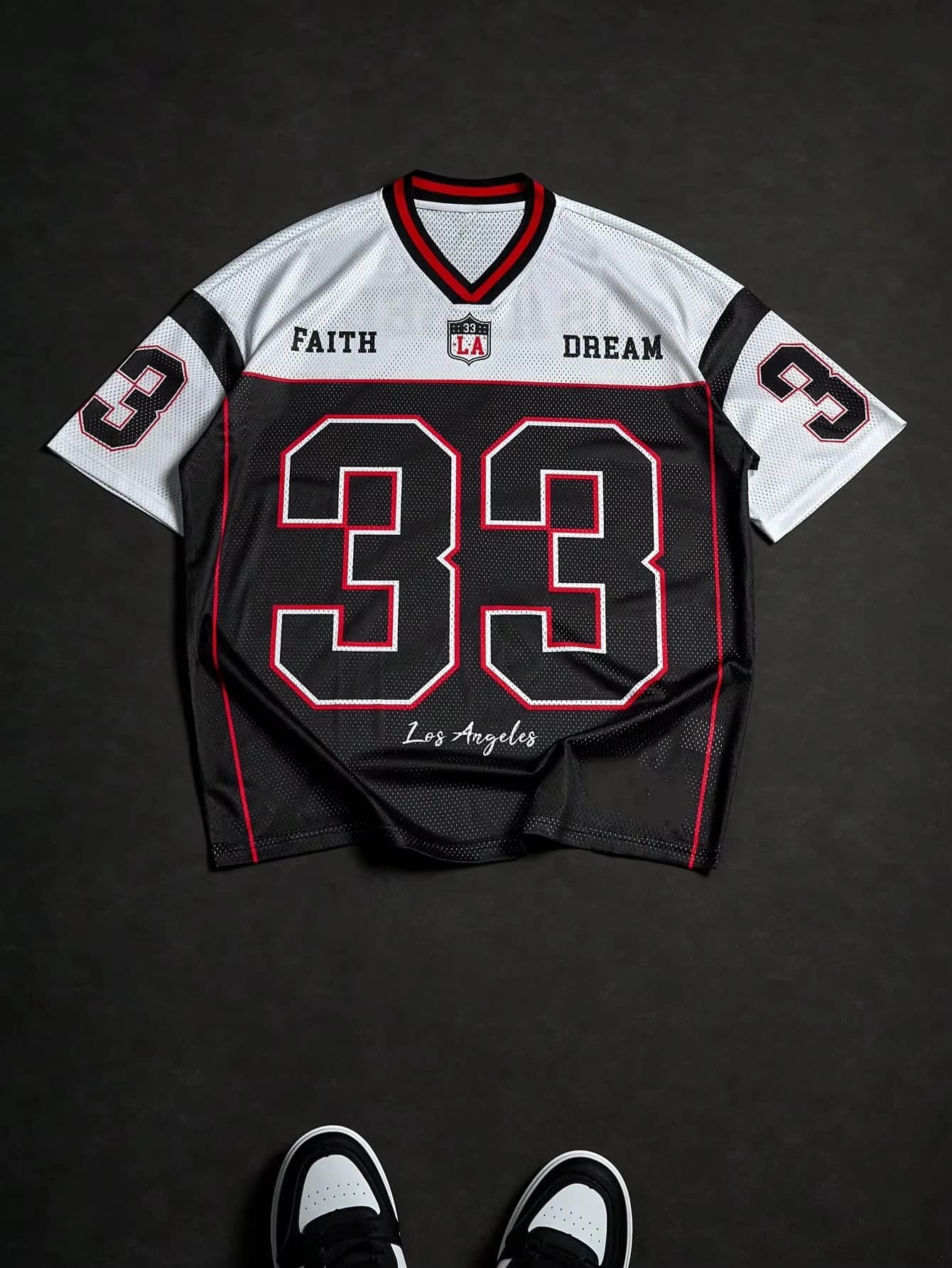 2025 jersey uomo T-shirt ampio scollo a V alla moda Street Wear Hip Hop Rock T-shirt Los Angeles top 3D stampa digitale hip-hop
