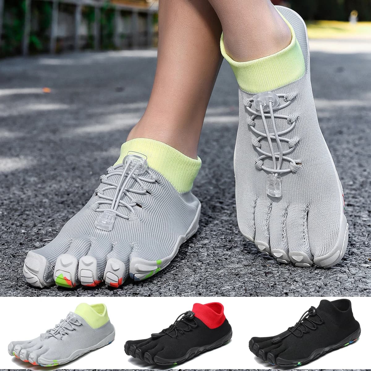 Scarpa da allenamento per sollevamento pesi leggera Designer Scarpa da yoga a cinque dita Scarpa da fitness antiscivolo con suola morbida e confortevole