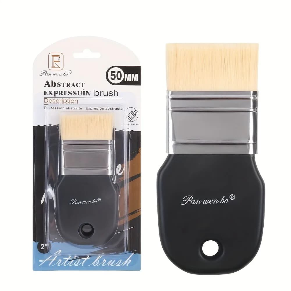 3pcs/set Soft Hair Drawing Board Brush Plastic Black Nylon Paint Brush Elastic Lightweight Wall Painting Art Supplies Canvas