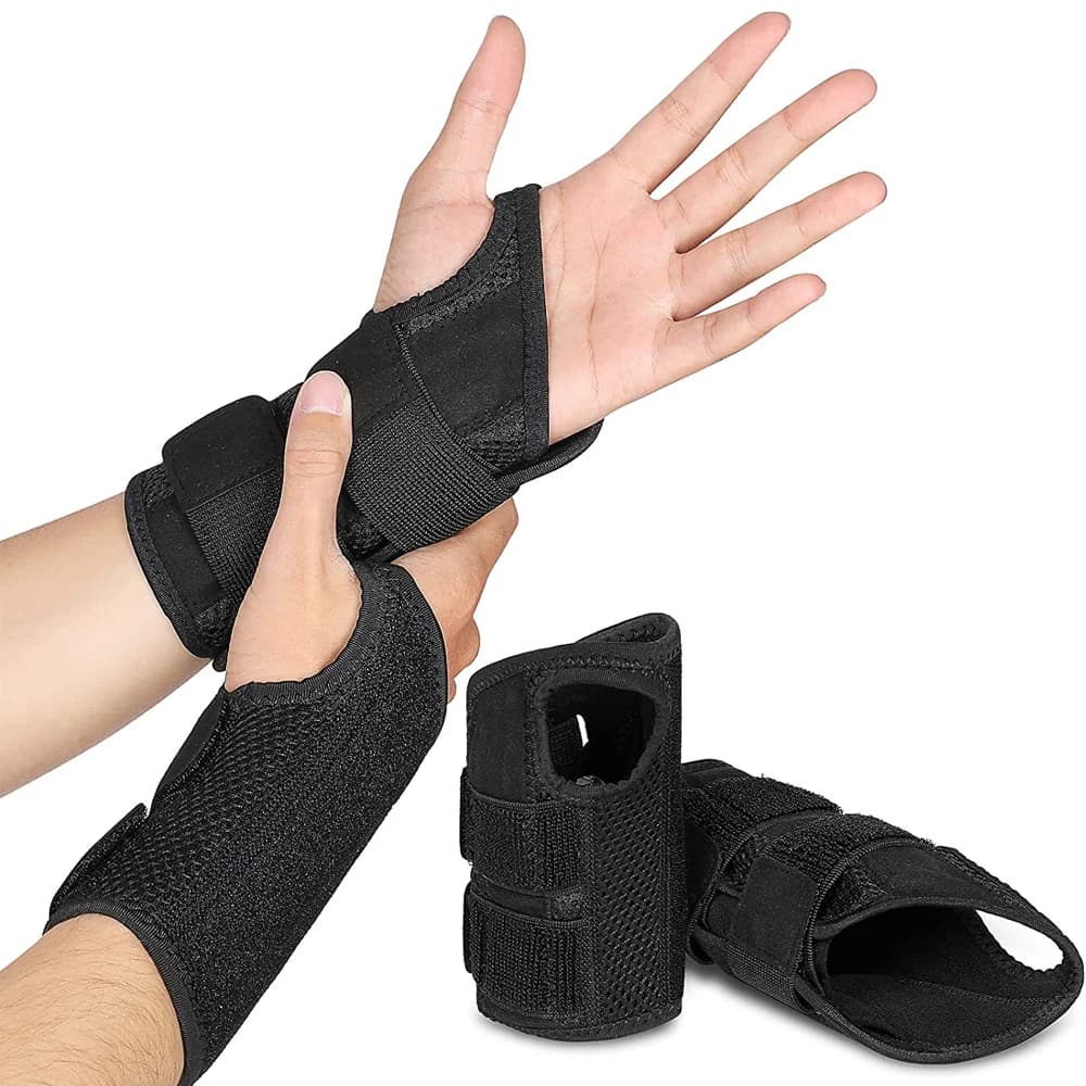 1 tutore di supporto per il sonno per il polso notturno per il tunnel carpale, comfort imbottito, adatto per la mano sinistra e destra