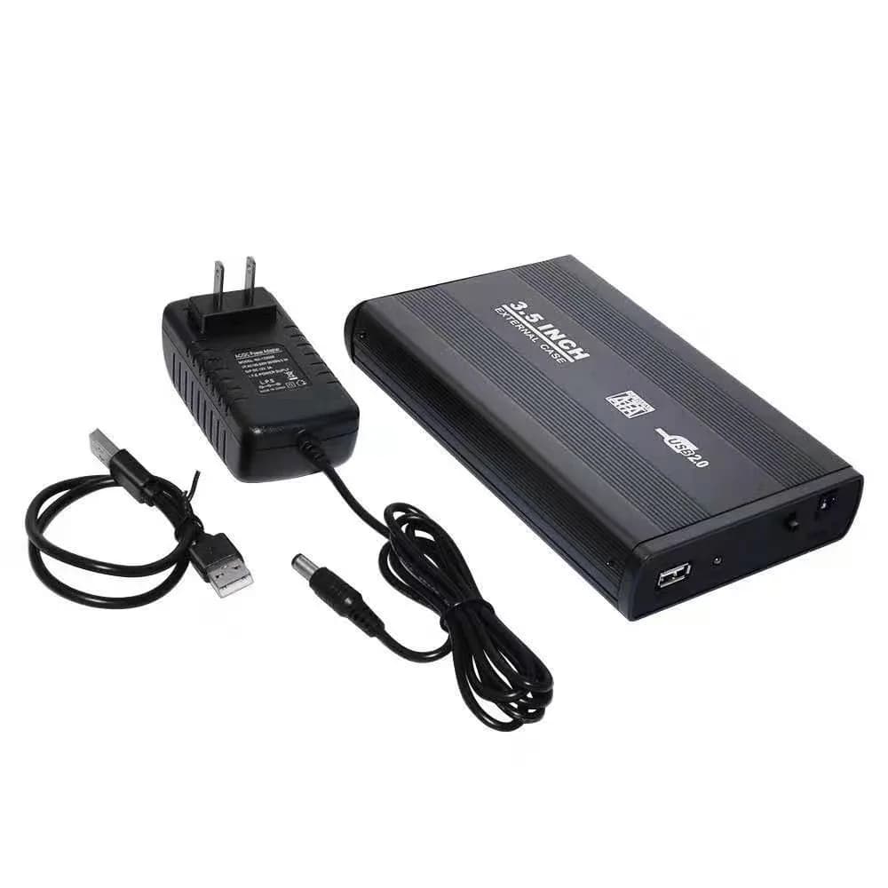 Custodia per disco rigido da 3,5 pollici Custodia per disco rigido SSD da USB 2.0 a porta SATA Scatola per disco rigido a stato solido esterno da 480 Mbps