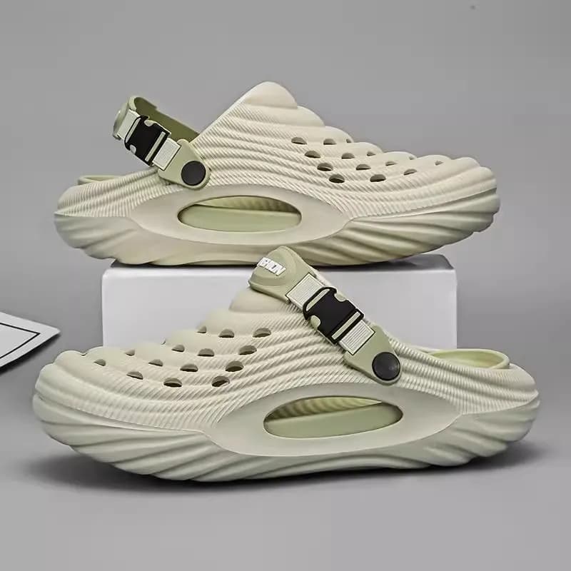 Sandali Estivi Leggeri e Elastici da Spiaggia per Uomo, Ciabatte 2 in 1 alla Moda, Scarpe Casual Antiscivolo per Passeggiate all'Aperto