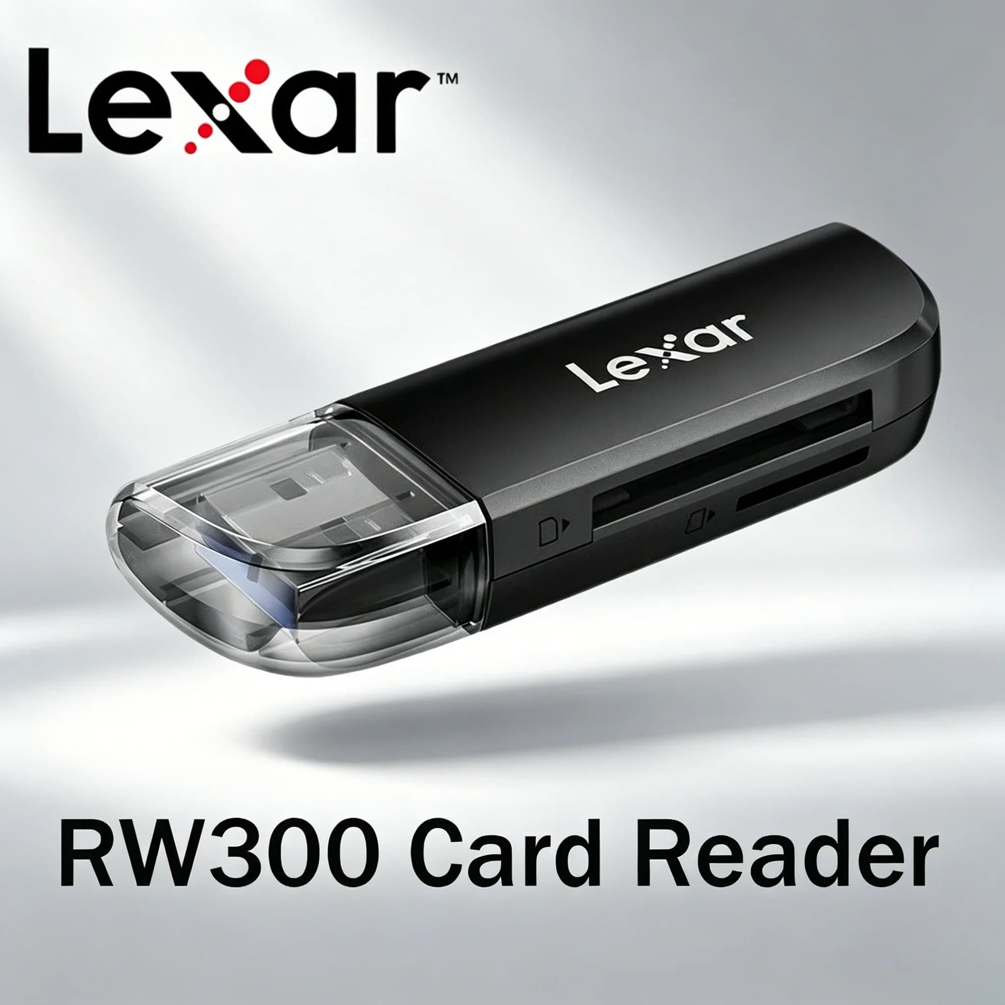 Lexar RW300U 2 in 1 Dual Slot Card Reader USB 3.2 Gen1 104MB s High Speed SD Micro SD TF Memory Card Reader for Laptop PC Camera