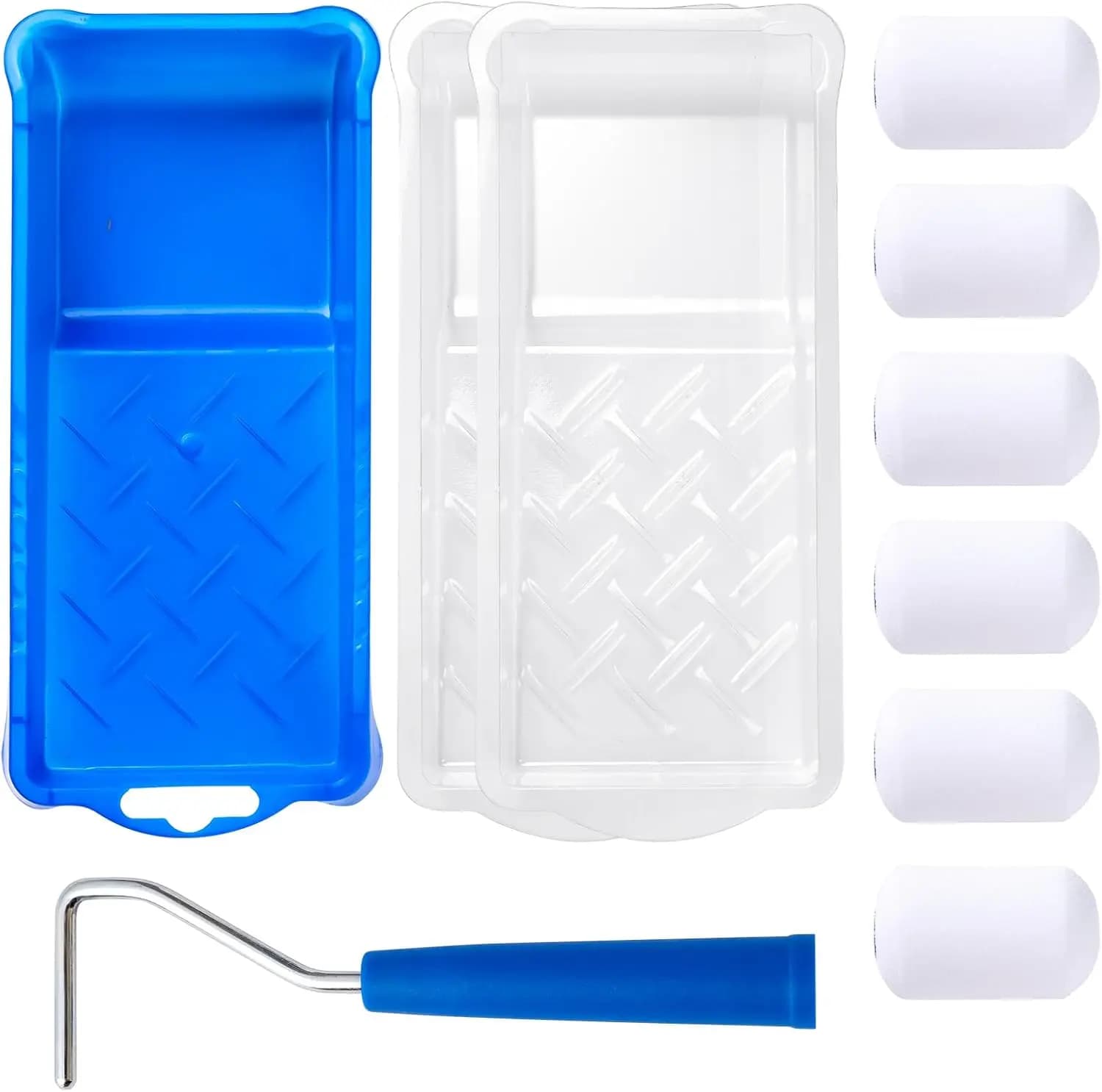 Kit di 10 Mini Rulli per Pittura da 2 Pollici, Rullo in Schiuma per Ritocchi su Pareti, Porte e Mobili