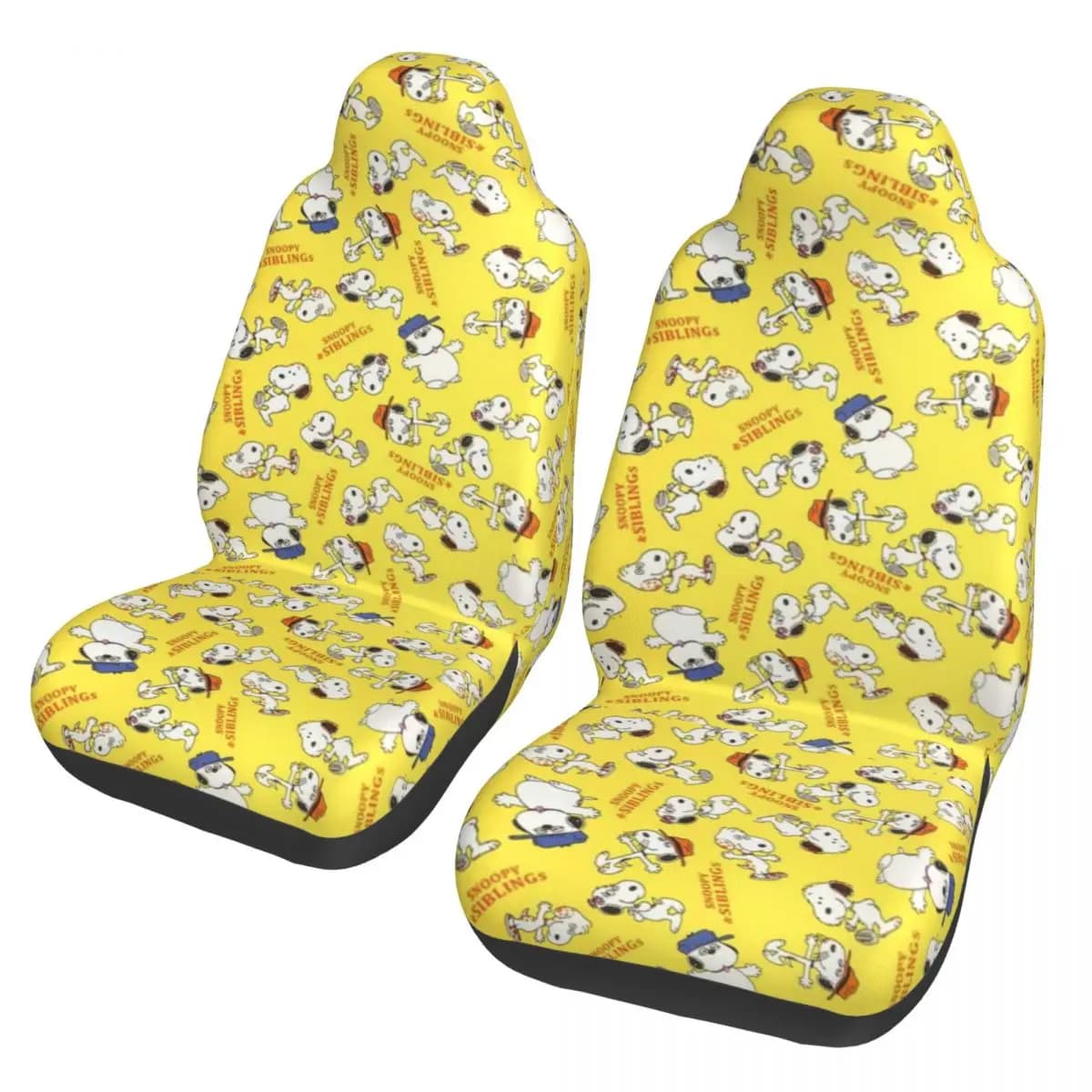 Coprisedili per auto con cane dei cartoni animati di Snoopy, set di 2 coprisedili resistenti, adatti per camion, auto e berline