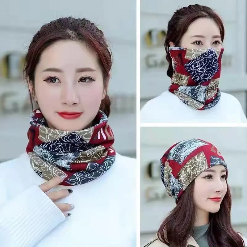 Moda Doppia Testa Cap Bavaglino Twist Cap Multi-Funzionale Stampato Sciarpa Copertura Cap Collo Cap Maschera Foulard Cap C081