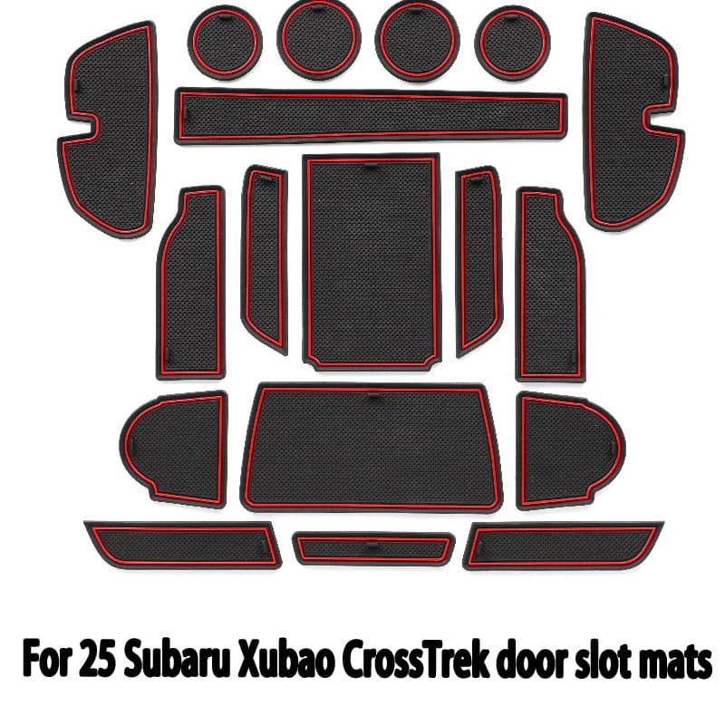Suitable for 25 Subaru Xubao CrossTrek door slot mats, car interior modifications, cup mats, storage non-slip mats